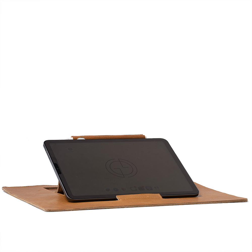Full-Grain Leather Desktop iPad Stand